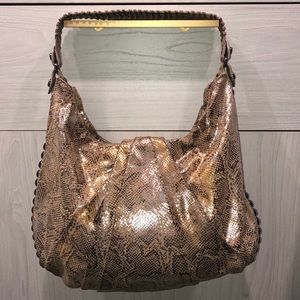 Almost New! Diane Von Furstenberg Gold, Snake Bag